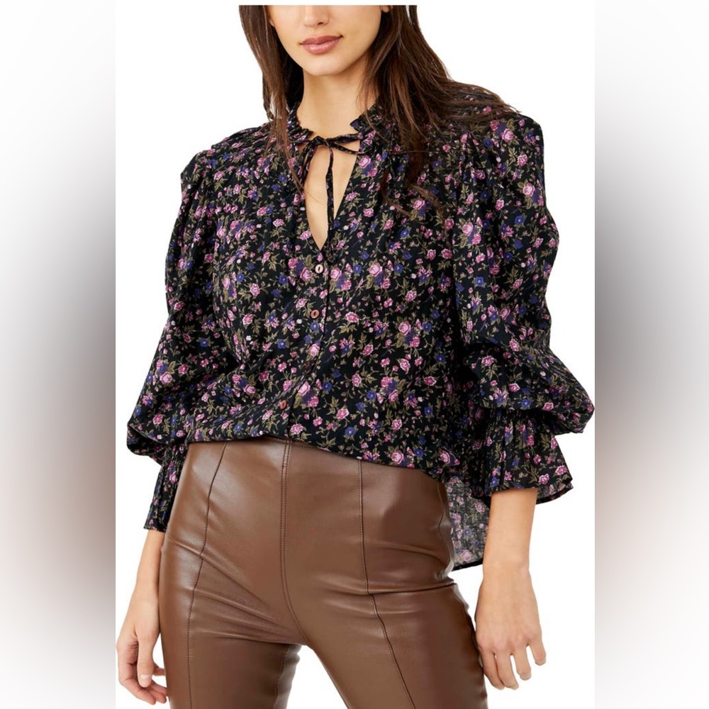 Free People Meant to be floral top Medium